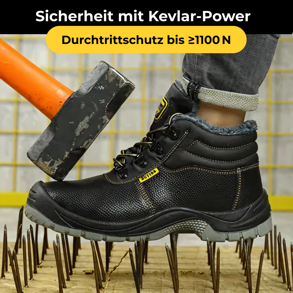 Köln Lederstiefel Sicherheitsschuhe - Robuster Leder-Winterstiefel
