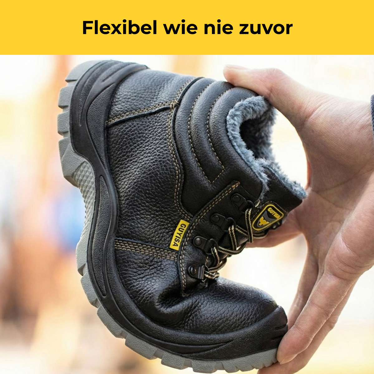 Köln Lederstiefel Sicherheitsschuhe - Robuster Leder-Winterstiefel