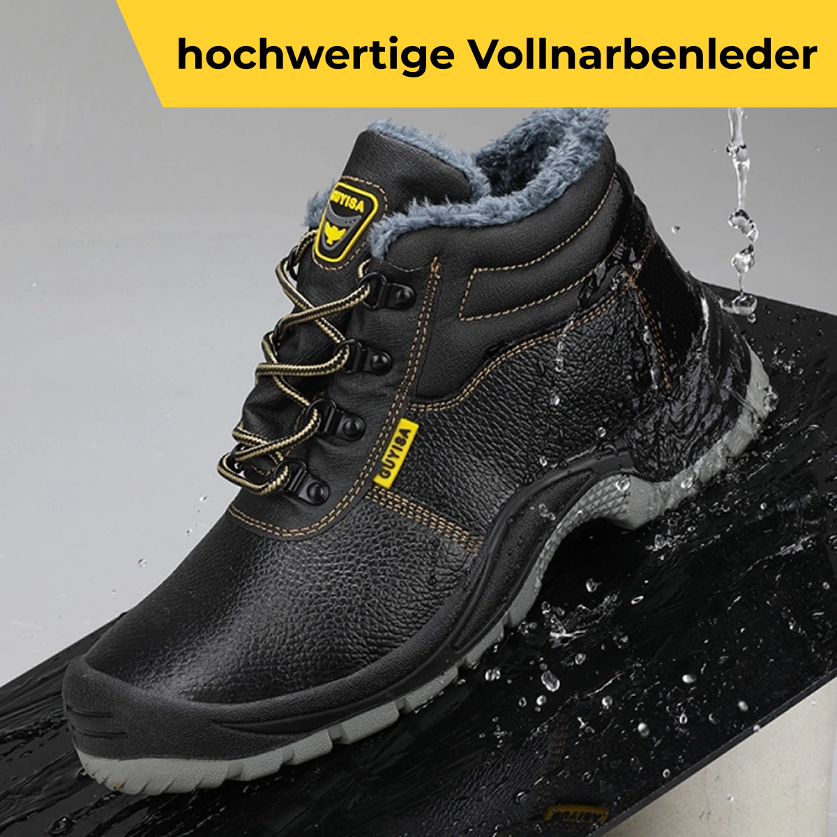 Köln Lederstiefel Sicherheitsschuhe - Robuster Leder-Winterstiefel