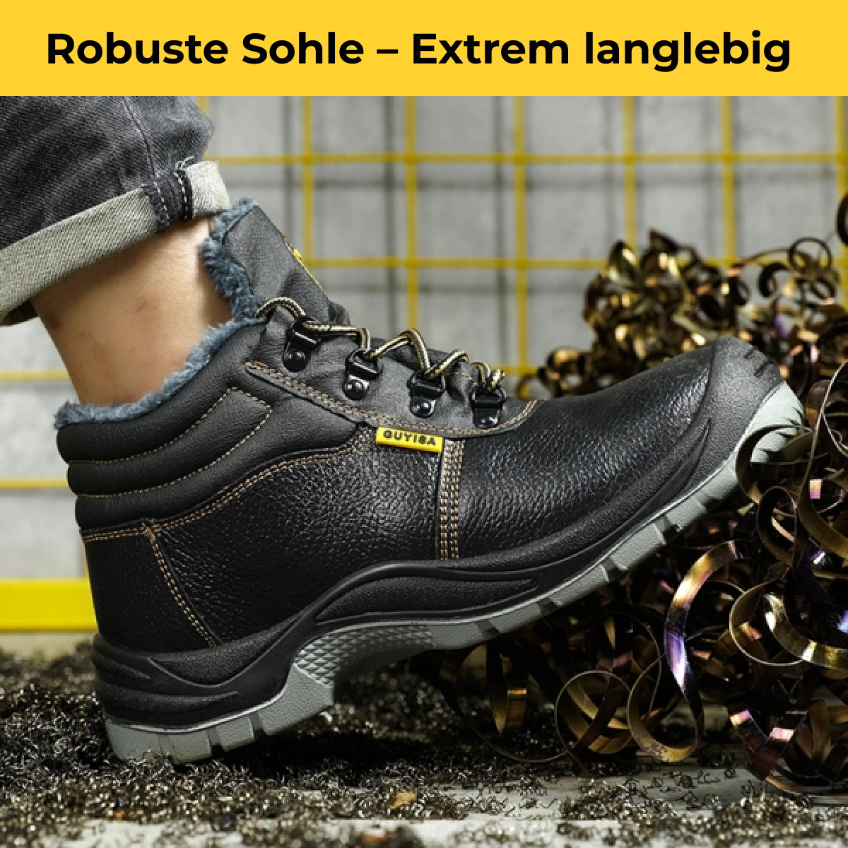 Köln Lederstiefel Sicherheitsschuhe - Robuster Leder-Winterstiefel