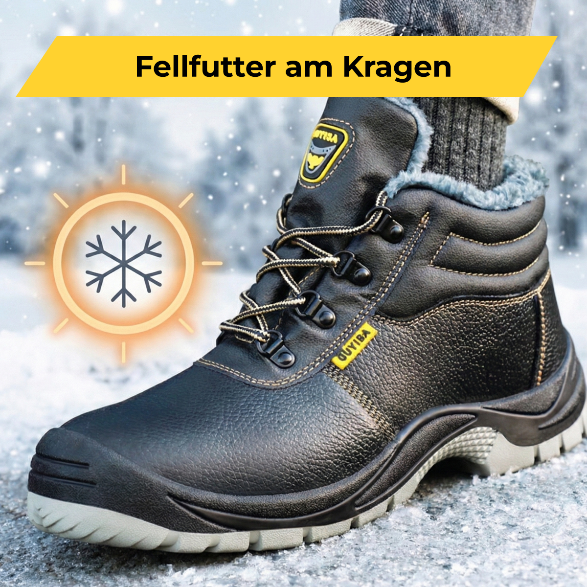 Köln Lederstiefel Sicherheitsschuhe - Robuster Leder-Winterstiefel