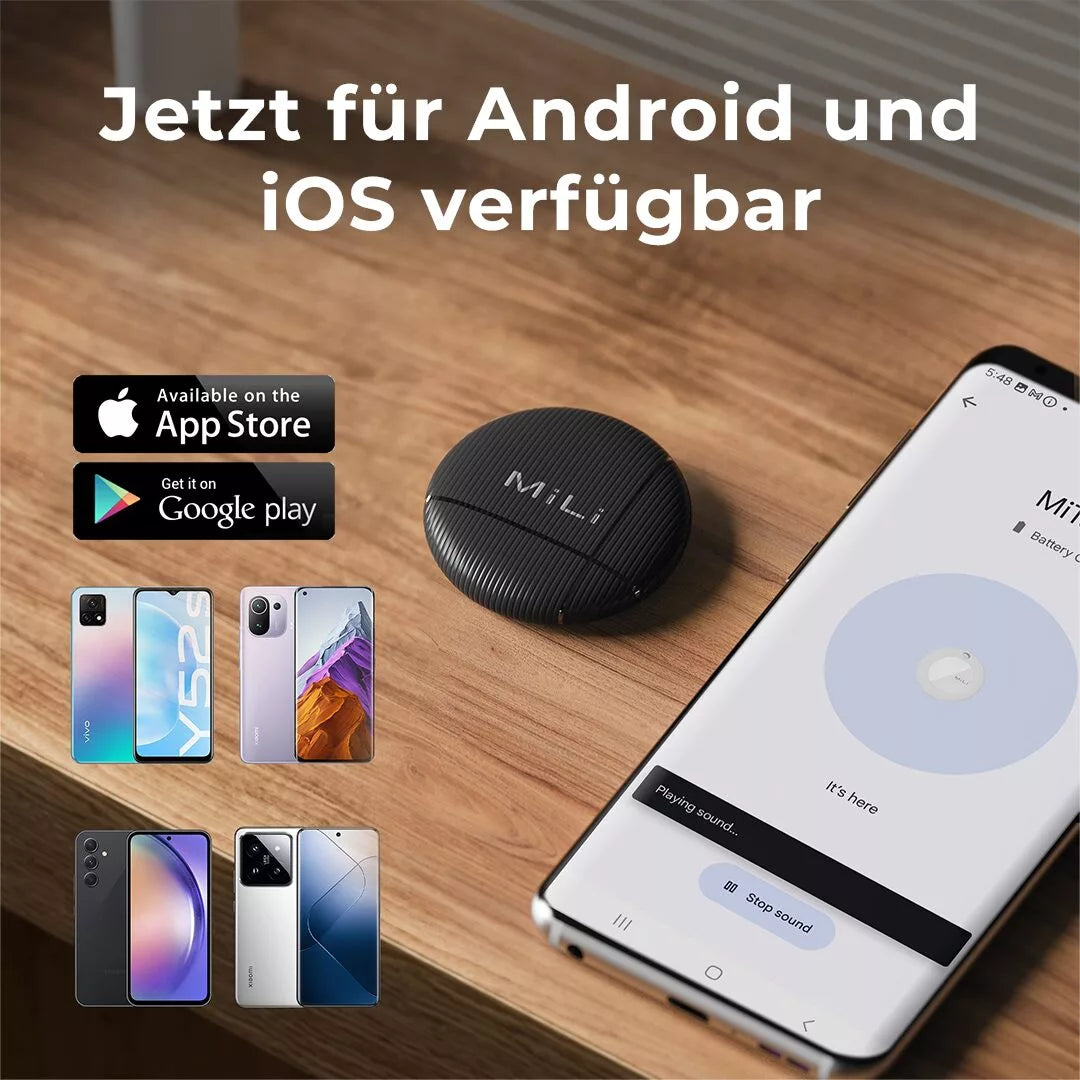 getMiLi Bluetooth Tracker (kompatibel mit iOS und Android)