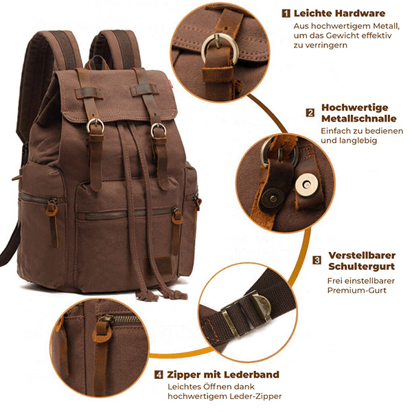 Grosser Canvas Reiserucksack