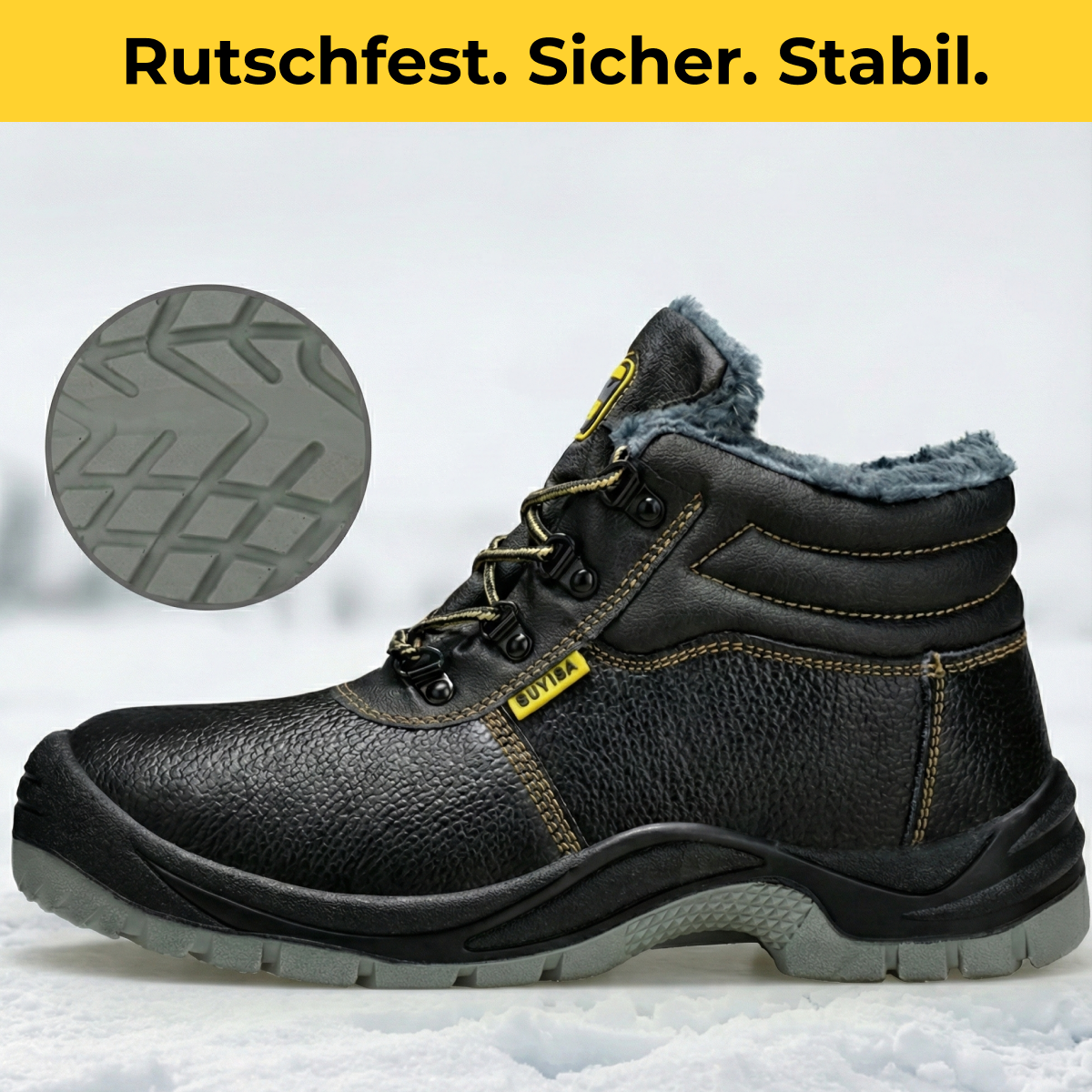 Köln Lederstiefel Sicherheitsschuhe - Robuster Leder-Winterstiefel