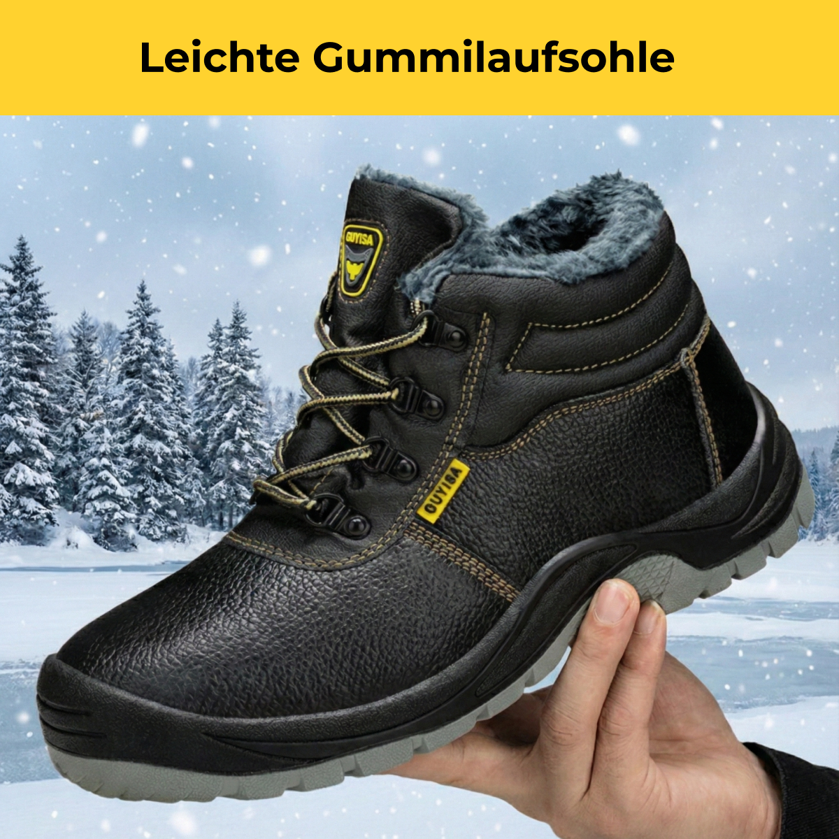 Köln Lederstiefel Sicherheitsschuhe - Robuster Leder-Winterstiefel
