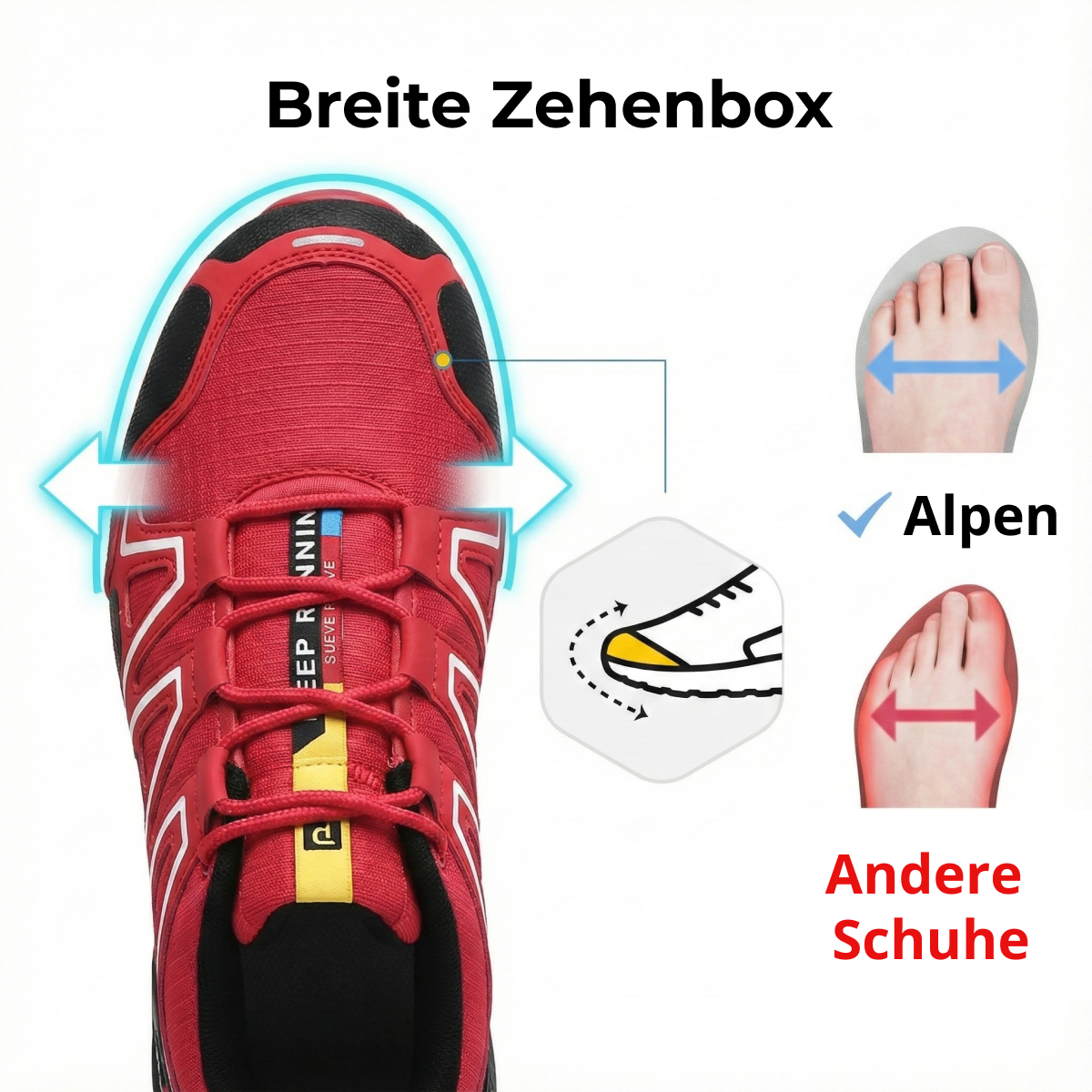 AlpenStride Pro – Orthopädische Trail-Wanderschuhe