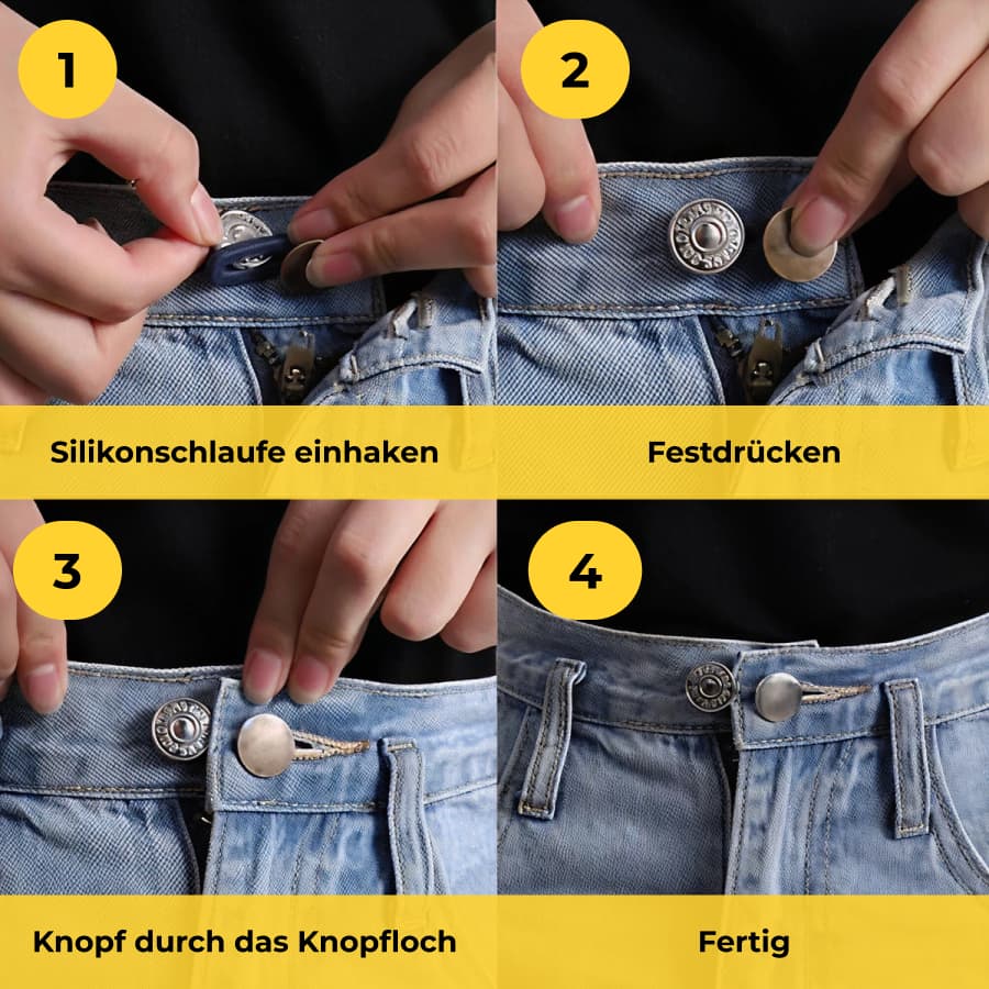 5PCS * Magische Jeans Knöpfe Hosenerweiterung
